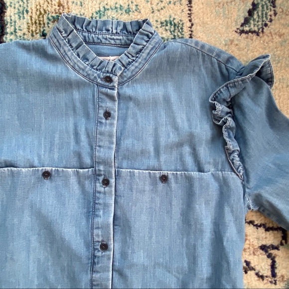 & Other Stories Climbing Flower Denim Dress Size 10 NWT - Picture 9 of 11